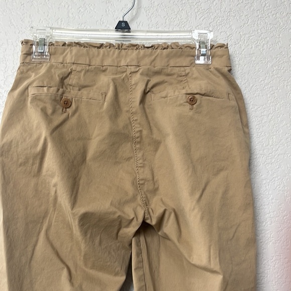 J. Crew Chino Khaki Pants Ruffled Tan size 0 - Picture 6 of 13
